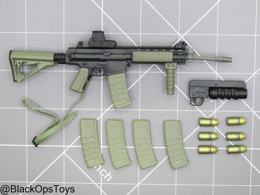 GI JOE - First Sergeant Duke - Black & Green M4 w/Grenade Launcher