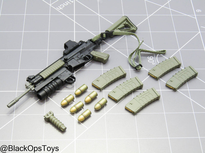 Load image into Gallery viewer, GI JOE - First Sergeant Duke - Black &amp; Green M4 w/Grenade Launcher
