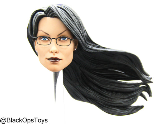 GI JOE - Baroness - Female Head Sculpt w/Wind Blown Hair & Glasses