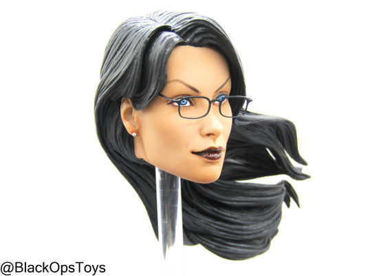 GI JOE - Baroness - Female Head Sculpt w/Wind Blown Hair & Glasses