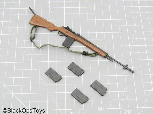 Vietnam 1970 - USMC - M14 Rifle w/OD Green Sling & Mag Set