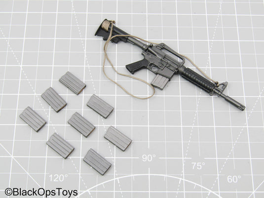 Vietnam 1970 - USMC - XM177E1 Carbine w/Para Cord Sling & Mag Set