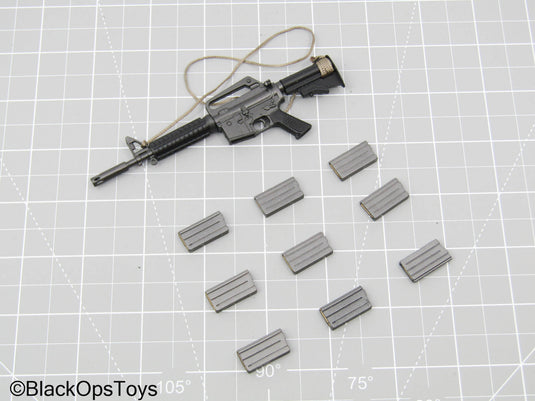 Vietnam 1970 - USMC - XM177E1 Carbine w/Para Cord Sling & Mag Set