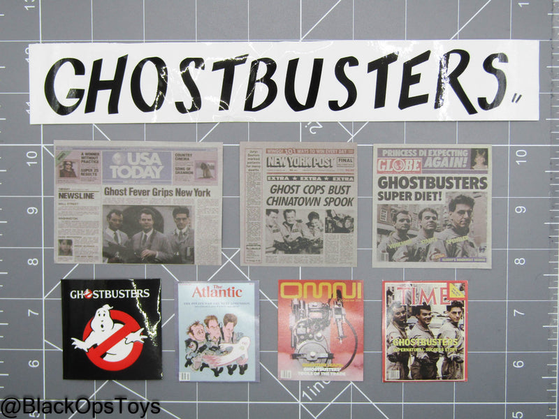 Load image into Gallery viewer, Ghostbusters - Raymond Stantz - Newspaper, Magazine, &amp; Sticker Set
