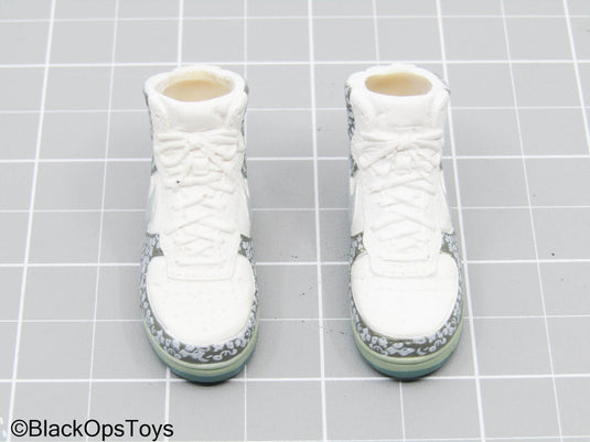 Grey & White Sneakers (Foot Type)