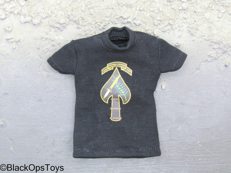 Load image into Gallery viewer, SMU Tier 1 Delta Force CST - Female Black Shirt w/Design
