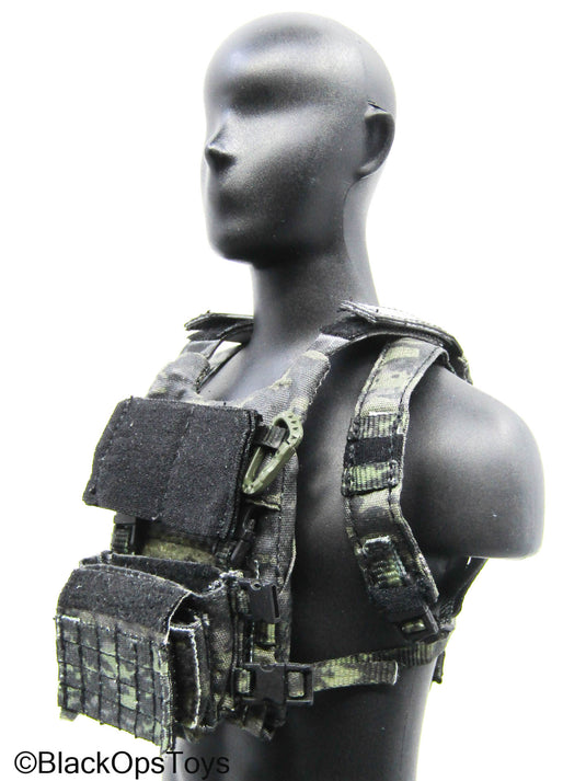 Multicam Black Camo Slick Plate Carrier w/Hanger Pouch