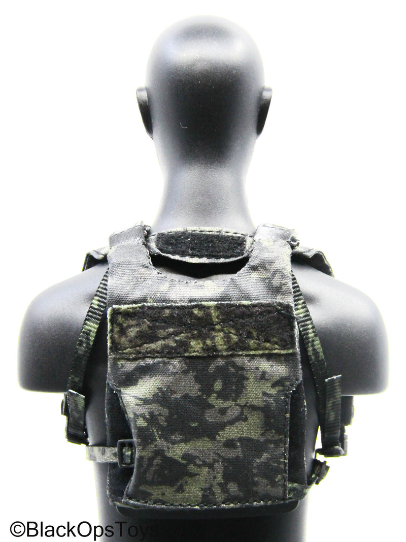 Load image into Gallery viewer, Multicam Black Camo Slick Plate Carrier w/Hanger Pouch
