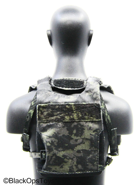 Multicam Black Camo Slick Plate Carrier w/Hanger Pouch