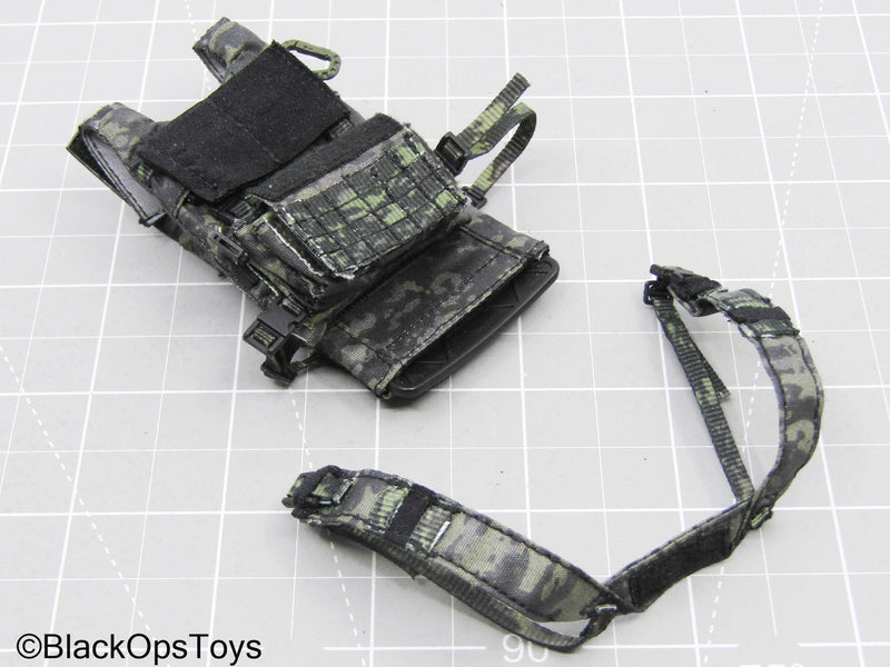 Load image into Gallery viewer, Multicam Black Camo Slick Plate Carrier w/Hanger Pouch
