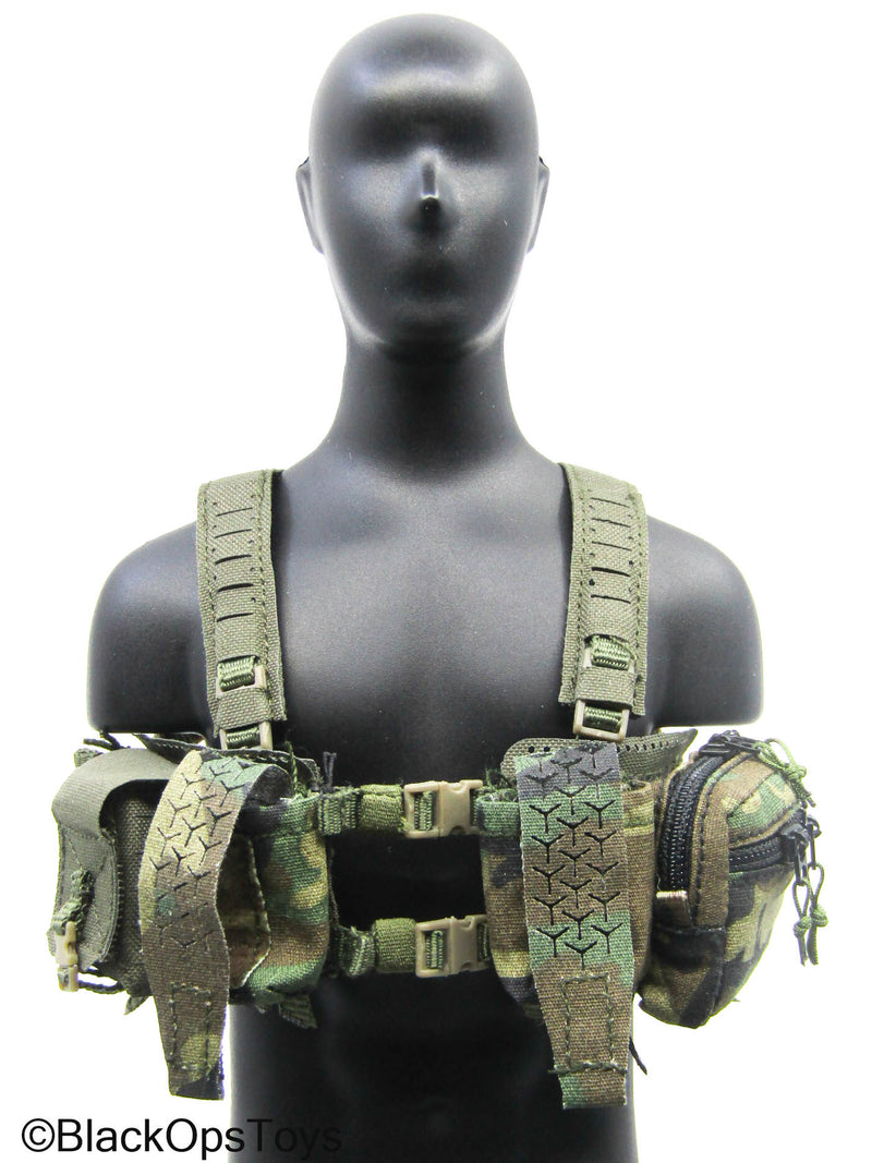Load image into Gallery viewer, OD Green Chest Rig w/Multicam Camo Hanger Pouch Set
