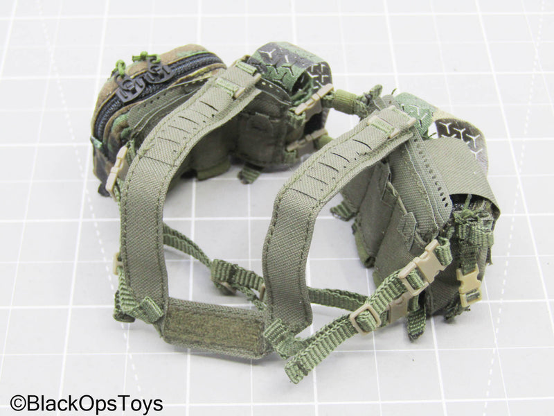 Load image into Gallery viewer, OD Green Chest Rig w/Multicam Camo Hanger Pouch Set
