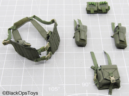 OD Green Chest Rig w/Pouch Lot