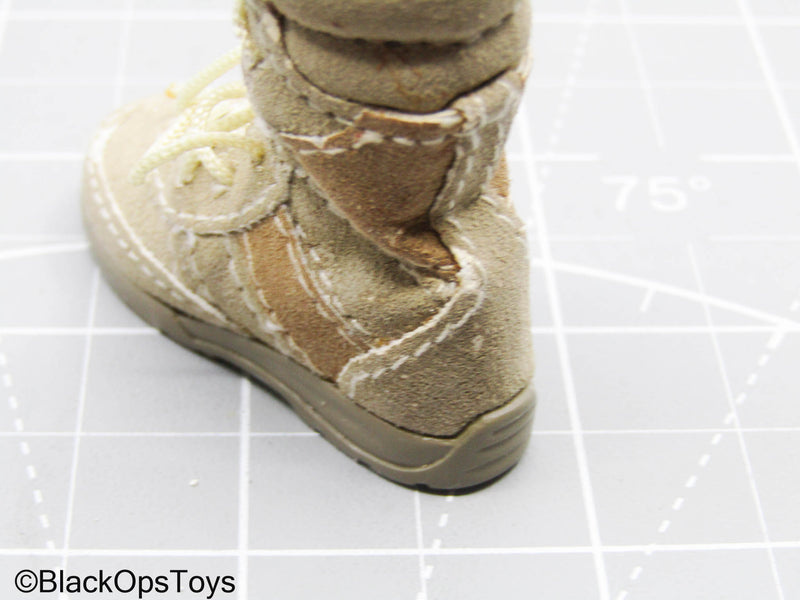 Load image into Gallery viewer, Tan Combat Boots (Foot Type) (READ DESC)
