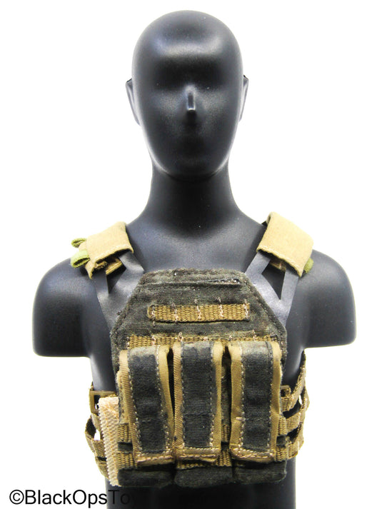 Tan Multicam Camo MOLLE Plate Carrier w/Molle Pouch Set