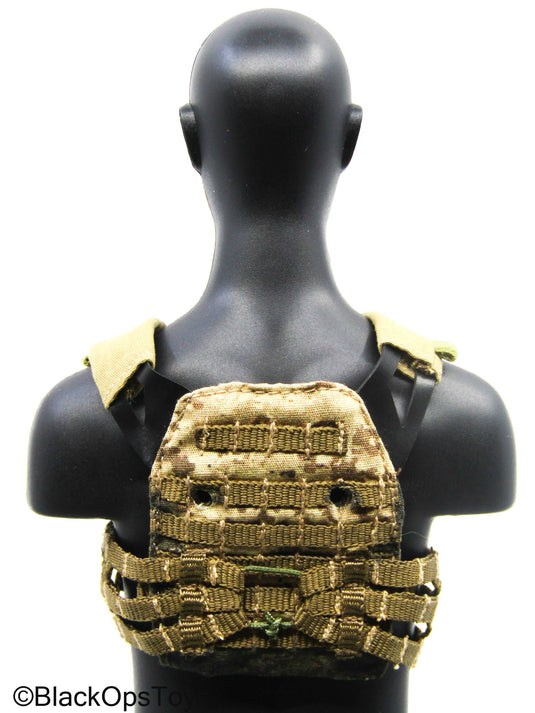 Tan Multicam Camo MOLLE Plate Carrier w/Molle Pouch Set