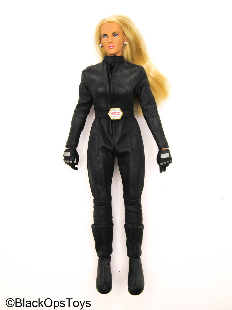 Load image into Gallery viewer, CY Girls - Female Body w/Head Sculpt &amp; Black Leather Like Body Suit
