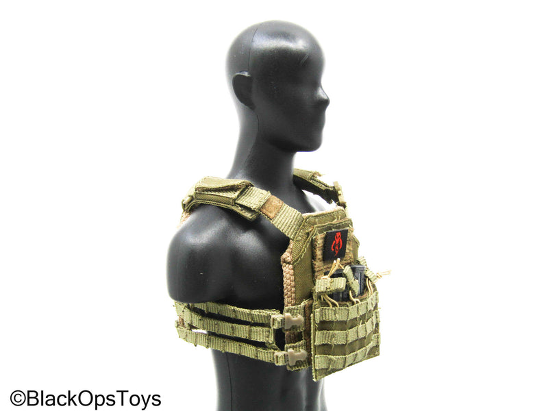 Load image into Gallery viewer, Olive Green MOLLE Tactical Vest w/Mag Set
