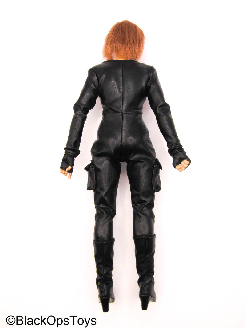 Load image into Gallery viewer, CY Girl - Female Body w/Head Sculpt &amp; Black Leather Like Body Suit
