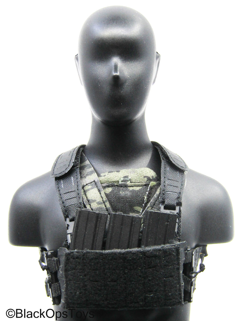 Load image into Gallery viewer, Multicam Black Slick Plate Carrier w/Chest Rig, Mag &amp; Pouch Set
