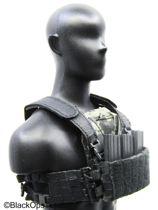 Multicam Black Slick Plate Carrier w/Chest Rig, Mag & Pouch Set