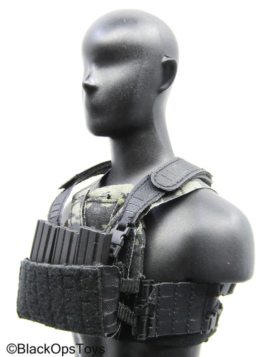 Multicam Black Slick Plate Carrier w/Chest Rig, Mag & Pouch Set