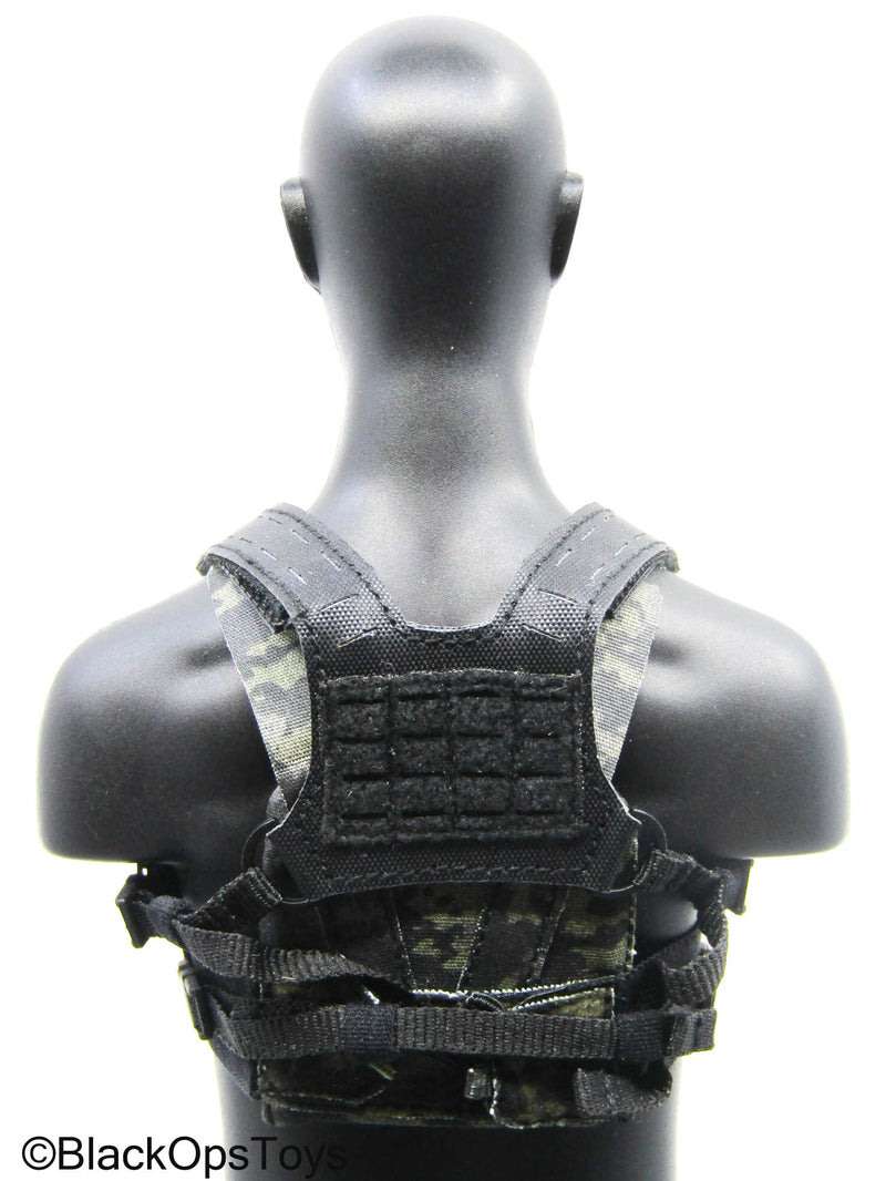 Load image into Gallery viewer, Multicam Black Slick Plate Carrier w/Chest Rig, Mag &amp; Pouch Set
