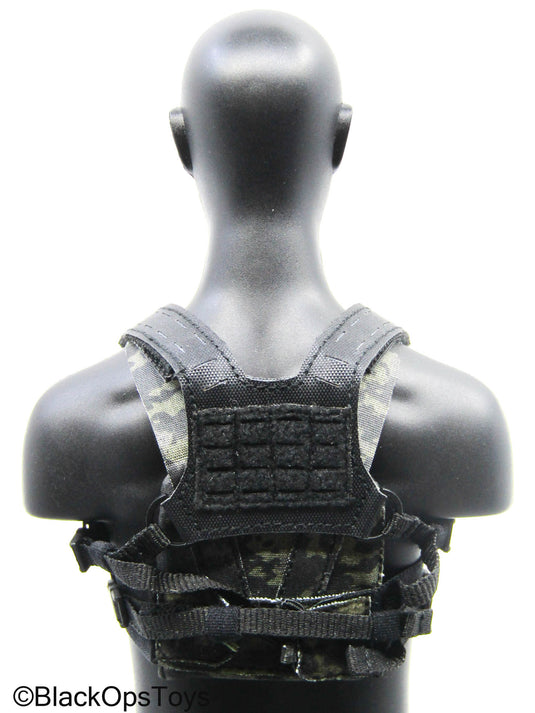 Multicam Black Slick Plate Carrier w/Chest Rig, Mag & Pouch Set