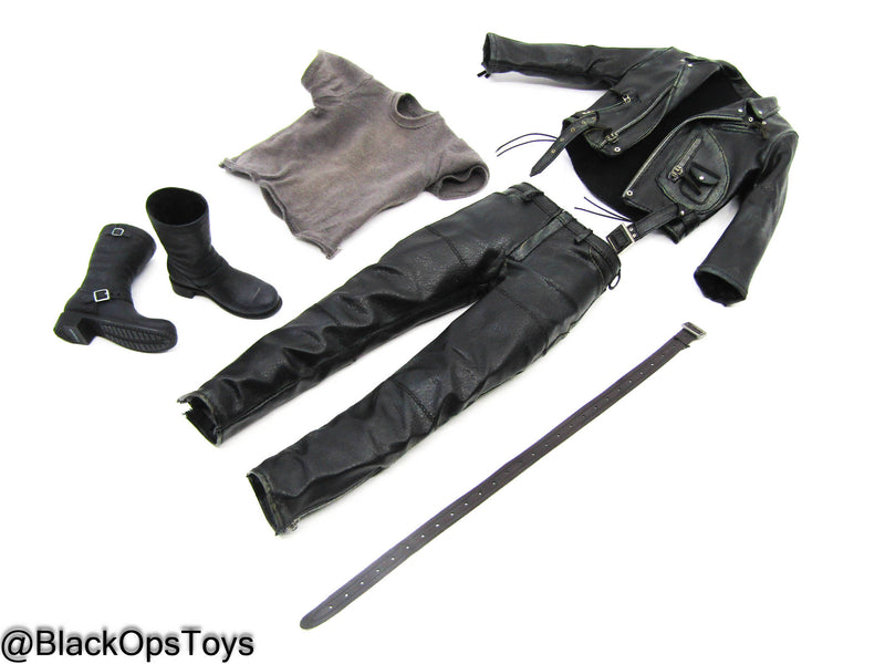Load image into Gallery viewer, Terminator 2 Judgment Day - Leather Like Biker Uniform Set
