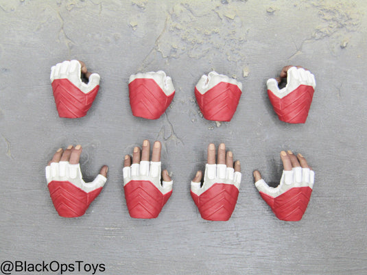 The Falcon - Male Fingerless Gloved Hand Set (x8)