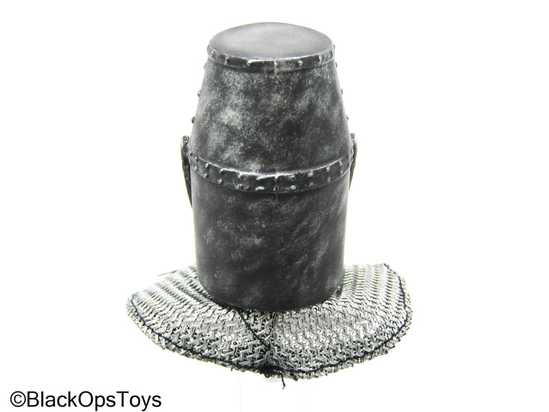Load image into Gallery viewer, Metal Crusader Knight Helmet w/Chainmail Hood (READ DESC)
