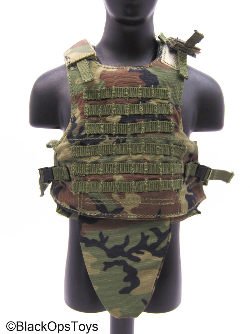 Load image into Gallery viewer, 75th Ranger Regiment Airborne - Woodland Camo Plate Carrier Set
