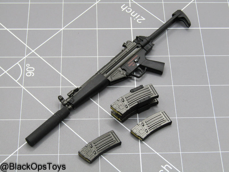 Load image into Gallery viewer, Black HK53 Submachine Gun w/Suppressor
