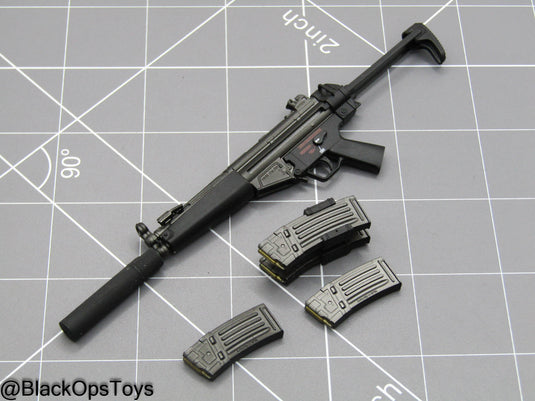 Black HK53 Submachine Gun w/Suppressor