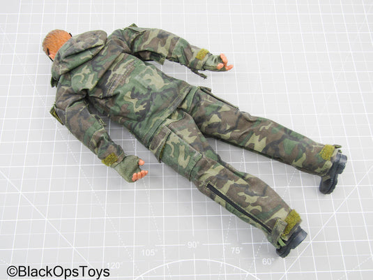 Woodland Camo All Weather Uniform Male Dressed Body w/Sunglasses