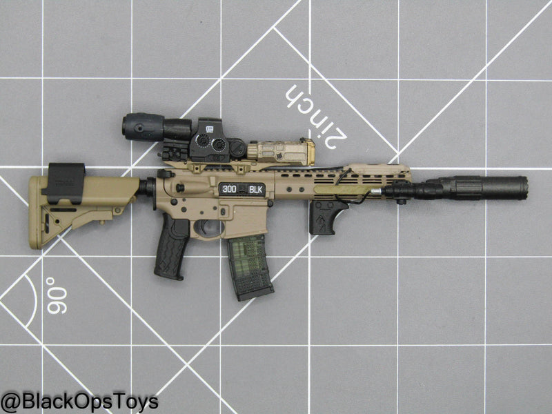Load image into Gallery viewer, Tan Assault Rifle w/Attachment Set
