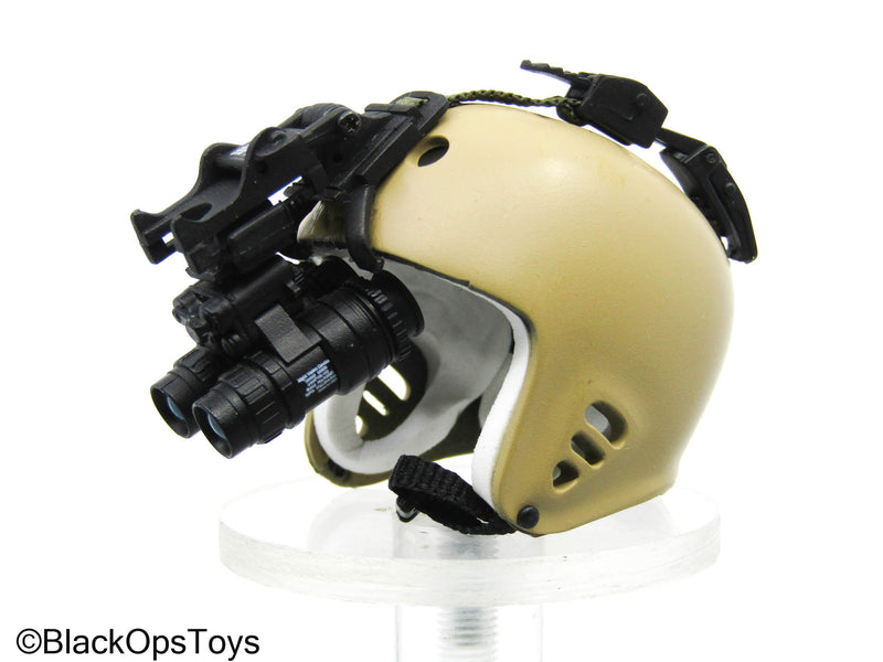 Load image into Gallery viewer, Tan PR Protection Helmet w/NVG (ACE)
