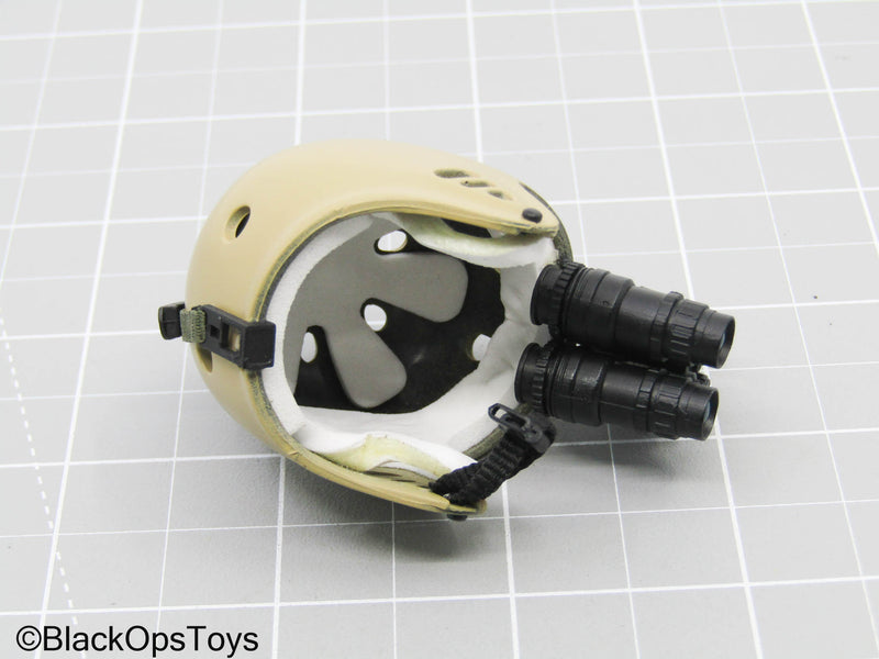 Load image into Gallery viewer, Tan PR Protection Helmet w/NVG (ACE)
