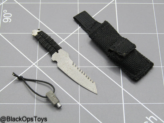 Custom Metal Knife w/Sheath & Wetstone