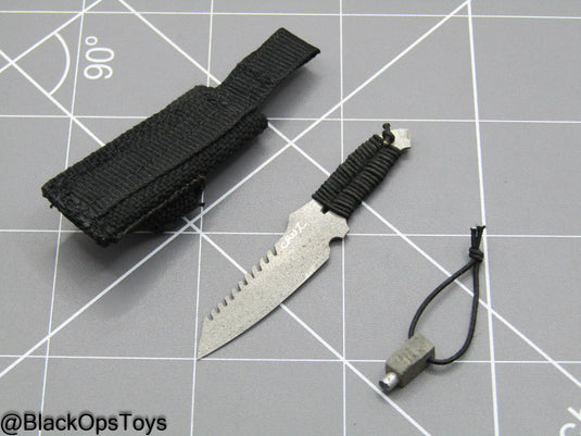 Custom Metal Knife w/Sheath & Wetstone
