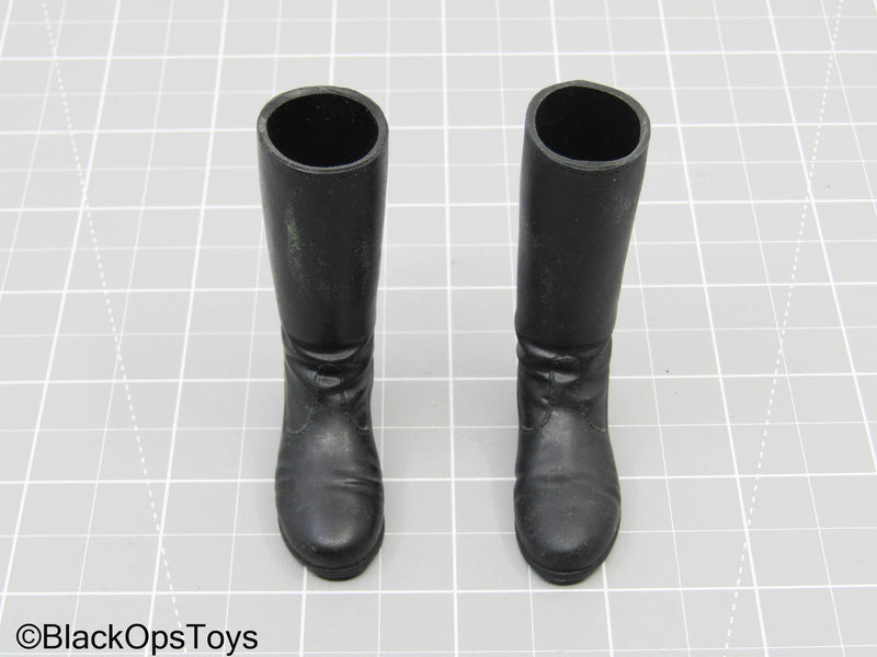 Load image into Gallery viewer, Black High Boots (Foot Type)
