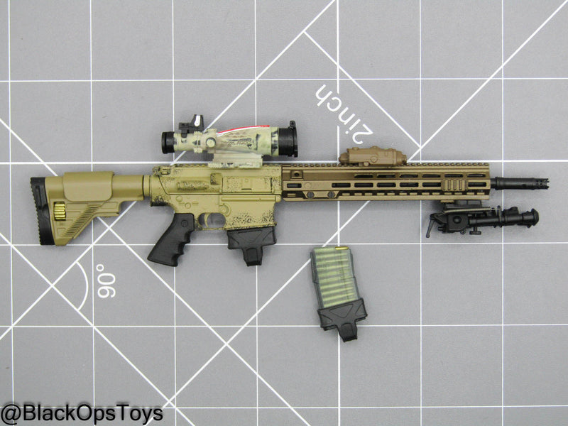 Load image into Gallery viewer, Weathered Tan SR25 Rifle w/Attachment Set
