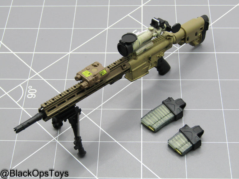 Load image into Gallery viewer, Weathered Tan SR25 Rifle w/Attachment Set
