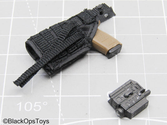 Tan Pistol w/Holster & Laser Aiming Module