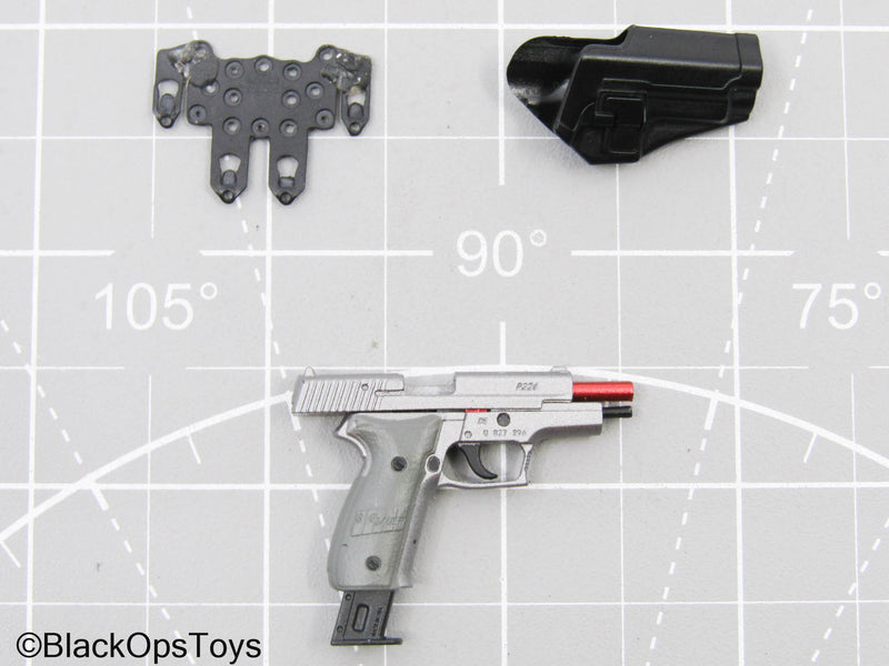 Load image into Gallery viewer, Grey Pistol w/Black Holster
