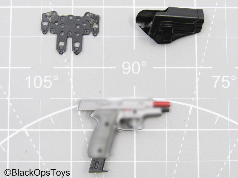 Load image into Gallery viewer, Grey Pistol w/Black Holster
