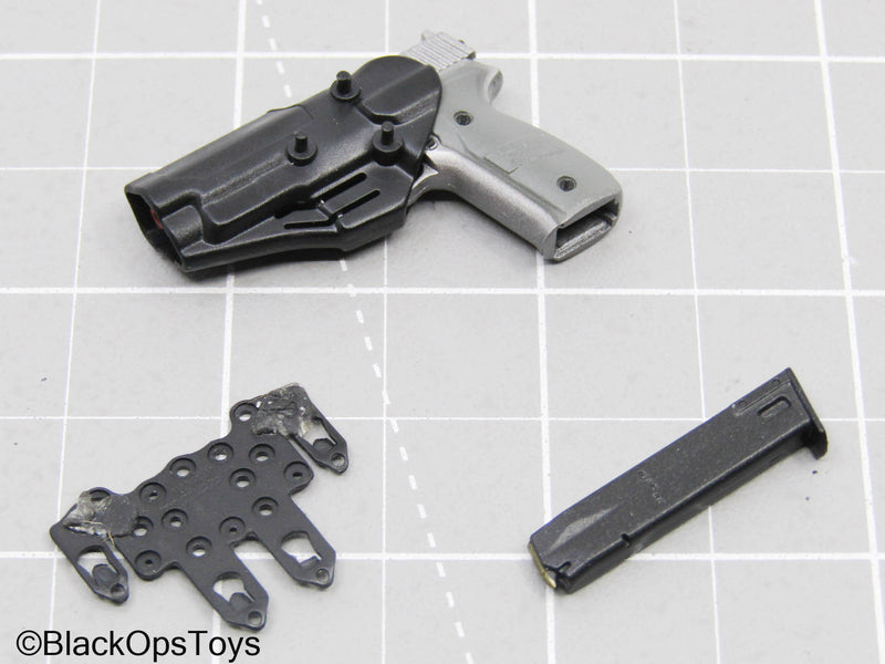 Load image into Gallery viewer, Grey Pistol w/Black Holster
