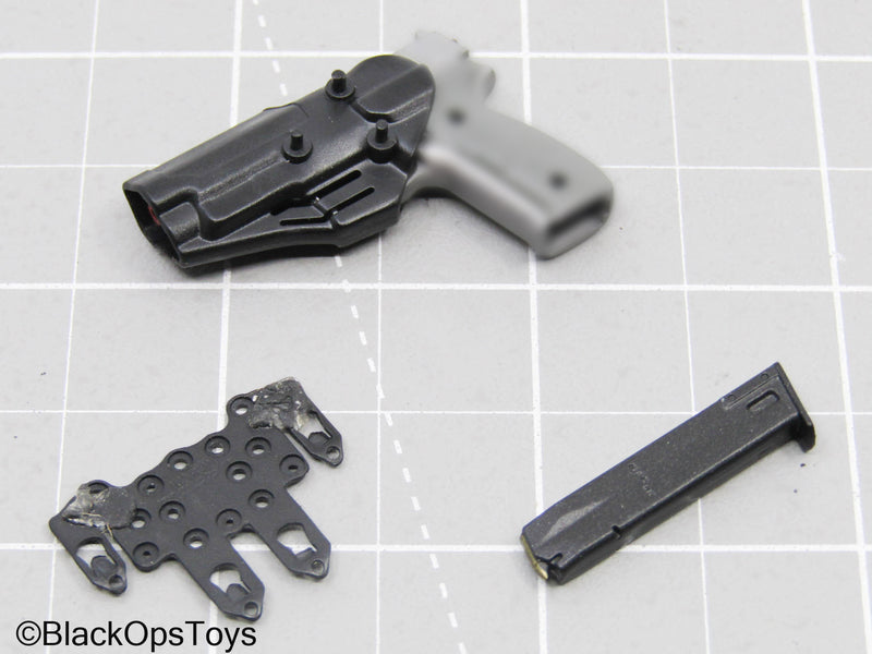 Load image into Gallery viewer, Grey Pistol w/Black Holster
