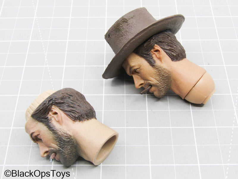 Load image into Gallery viewer, The Good, The Bad And The Ugly - Male Headsculpt (x2) w/Cigar
