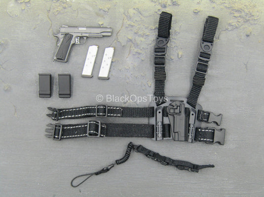 U.S. Army 1st SFOD-D - Grey 1911 Pistol w/Drop Leg Holster